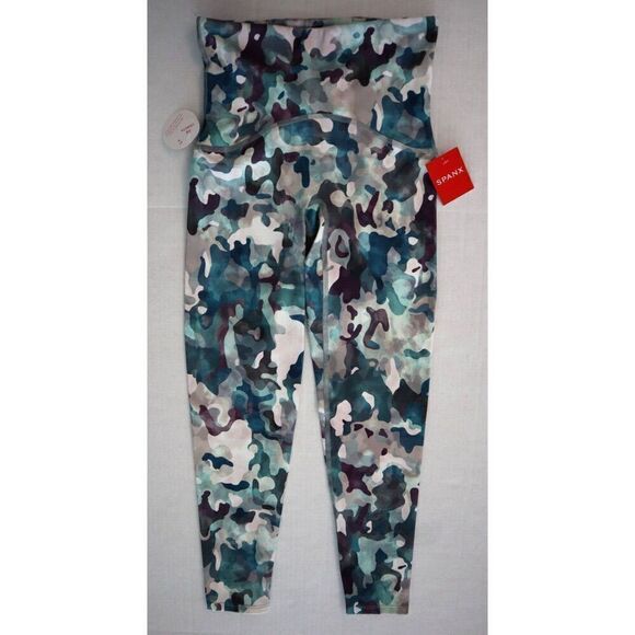 SPANX 50209R Women Sz XS Painted Camo Pink Multi Active Printed 7/8 Leggings - Picture 1 of 13